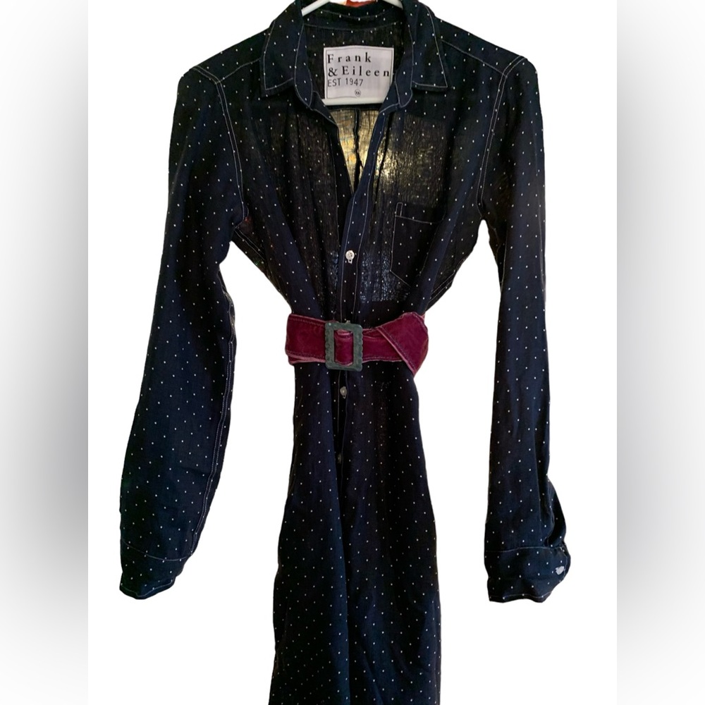 Frank and Eileen linen button-up shirt dress, XS